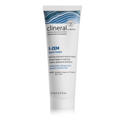 AHAVA Clineral X-Zem Hand Cream - Relieves discomfort from dermatitis, fights redness, dryness & itchiness, softens dry & rough patches, with Hippophae Oil, Shea Butter & Osmoter, 4.2 Fl.Oz