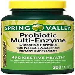 1 bot.Probiotic Multi-Enzyme Digestive Health Pills Tablets, 200 count