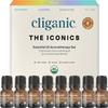 Cliganic Organic Aromatherapy Essential Oils Gift Set (Top 8 - The Iconics), 100% Pure - Peppermint, Lavender, Eucalyptus, Tea Tree, Lemongrass, Rosemary, Frankincense & Orange view 1