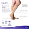 SIGVARIS Mens & Womens Essential Opaque 860 Open Toe Calf-High Socks 30-40mmHg- Extra Large Short - light beige (crispa) view 2