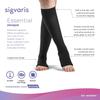 SIGVARIS Mens & Womens Essential Opaque 860 Open Toe Calf-High Socks 30-40mmHg- Extra Large Short - light beige (crispa) view 3