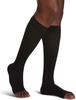 SIGVARIS Mens & Womens Essential Opaque 860 Open Toe Calf-High Socks 30-40mmHg- Extra Large Short - Black view 1