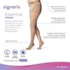 SIGVARIS Womens Essential Opaque 860 Open Toe Thigh-Highs w/Grip Top & Waist Attachment 20-30mmHg - Large Short Right - light beige (crispa) view 2
