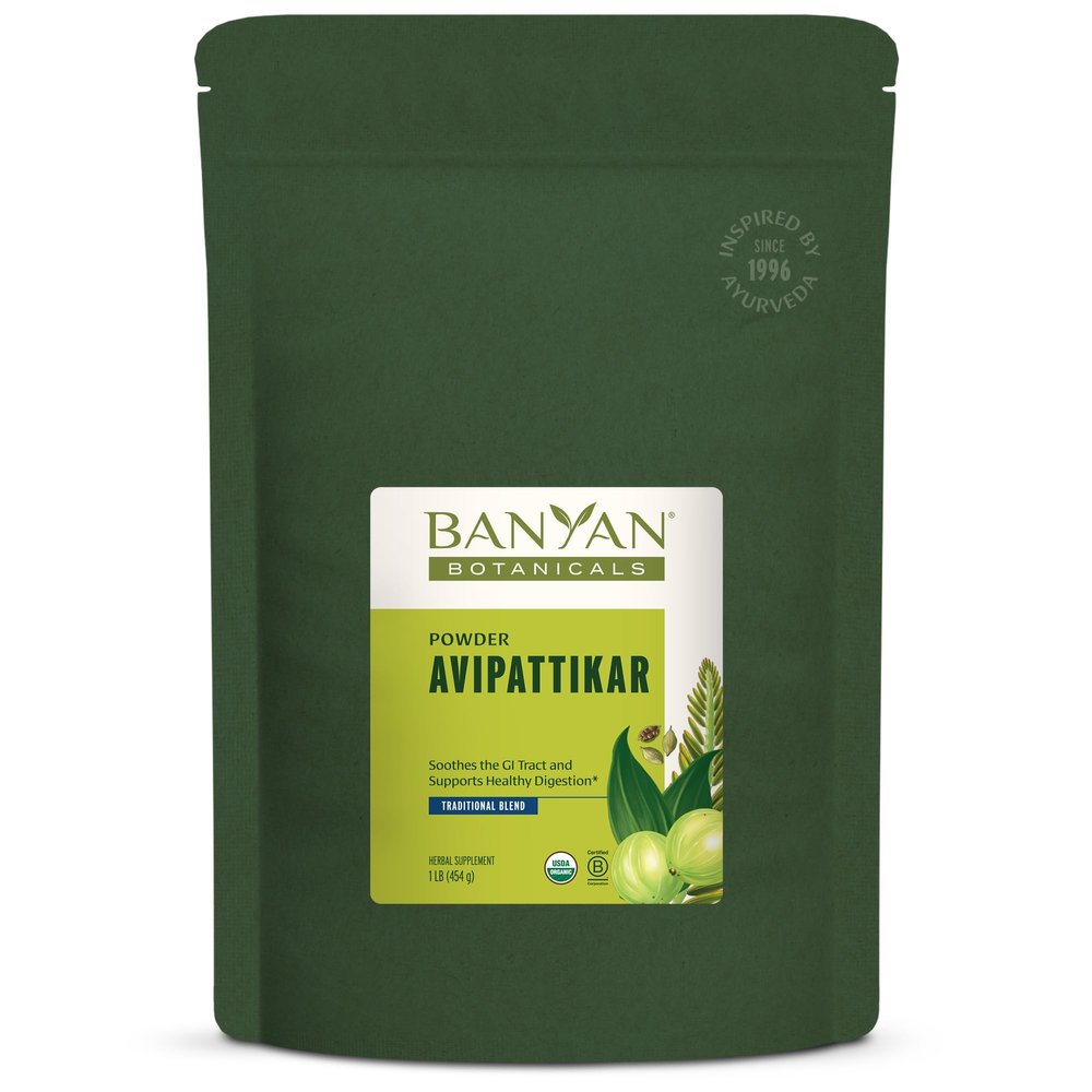 Banyan Botanicals Avipattikar Powder  Organic Digestion Supplement with Ginger, Cardamom & Vidanga  Supports Healthy Stomach Acid Balance*  1 lb.  Non-GMO Sustainably Sourced Vegan