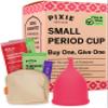The Pixie Cup - Soft, Safe, Reusable Menstrual Cup  100% Medical-Grade Silicone Period Cup - Buy One We Give One (Small) view 1