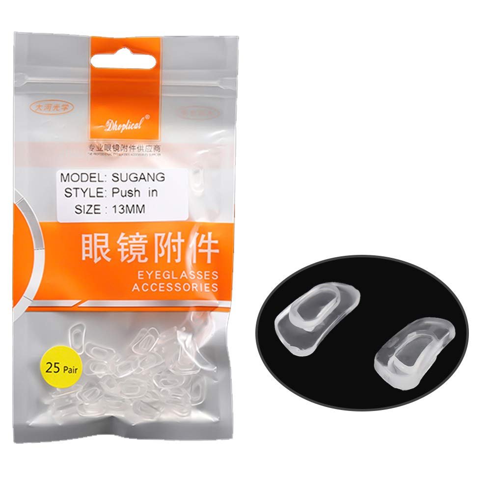 25 Pair Silicone Nose pad Push in whoelsale for Glasses Shop by Dhoptical