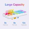 BUG HULL Weekly Pill Organizer 2 Times a Day Arthritis Friendly, AM PM Pill Organizer 7 Day with Easy Push Design, Daily Pill Organizer for Medicine, Pill Box 7 Day for Vitamin, Supplements view 3
