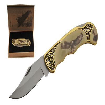 4.75" Eagle Edc Folding Knife Stainless Steel Blade Decorative Eagle Handle