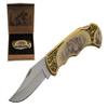 4.75" Wolf Edc Folding Knife Stainless Steel Blade Wolf Design Handle view 1