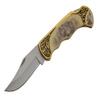 4.75" Wolf Edc Folding Knife Stainless Steel Blade Wolf Design Handle view 2
