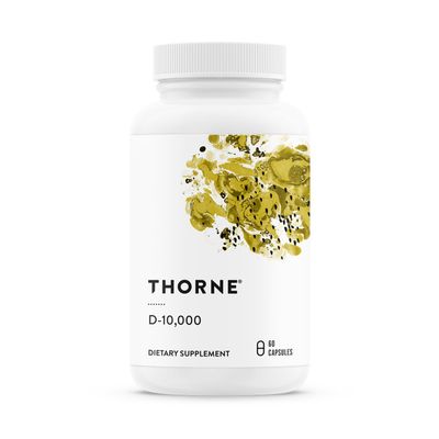 THORNE - Vitamin D3 Supplement - Supports Healthy Bones, Teeth, Muscles, Cardiovascular & Immune Function* - Gluten, Dairy & Soy-Free - 10,000 IU - 60 Servings