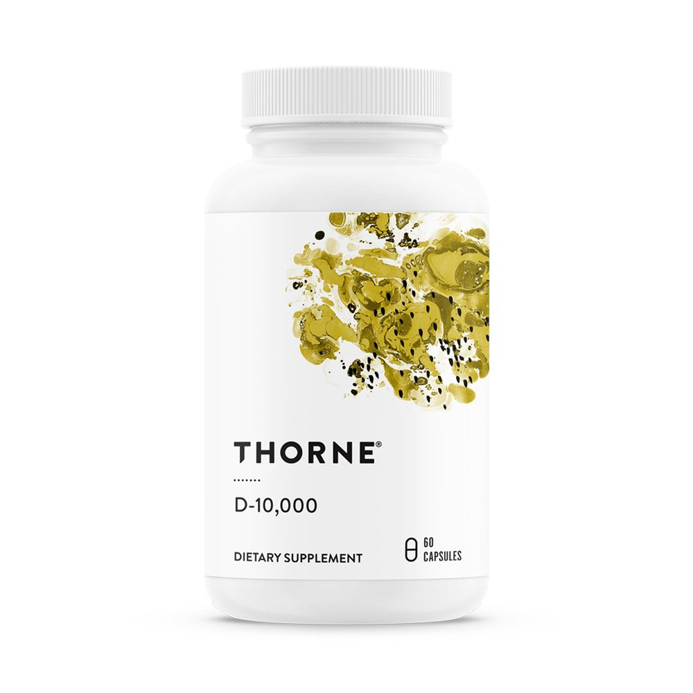 THORNE - Vitamin D3 Supplement - Supports Healthy Bones, Teeth, Muscles, Cardiovascular & Immune Function* - Gluten, Dairy & Soy-Free - 10,000 IU - 60 Servings