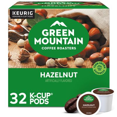 Green Mountain Coffee Roasters Hazelnut Keurig Single-Serve K-Cup Pods, Light Roast Coffee, 32 Count
