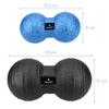 Navaris 2X Peanut Duo Ball - in 2 Sizes Duo Ball Fascia Ball Set - Trigger Point Ball - Fascia Balls - Black/Blue view 4