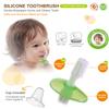 Simba Soft Bristle Silicone Baby Toothbrush with Milk Residue/Fur Scrubber (Orange) view 2