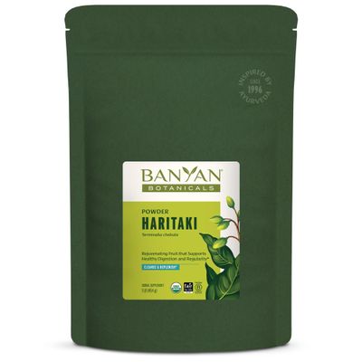 Banyan Botanicals Organic Haritaki Powder 1lb Bulk Natural Colon Cleanse & Digestive Support Gentle Regularity & Internal Detox Supplement Terminalia Chebula USDA Organic, Fair Trade