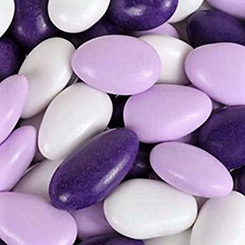 Lavender Purple and White Jordan Almonds Medley by Its Delish, 1 LB Bulk | Sweet Hard Candy Coating - Perfect for Wedding Favors, Bridal and Baby Showers, Party Buffets - USA Made, Vegan & Kosher