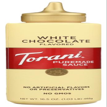 Torani White Chocolate Sauce,16.5 oz Squeeze Bottle (New Packaging)