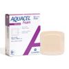 ConvaTec AQUACEL Foam 4"x4" Wound Dressing with Silicone Gel Adhesive, Waterproof, Flexible, Medical Grade with Hydrofiber Technology, Sterile, Square, 10ct Box view 1