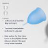 Saalt Menstrual Cup  Reusable Period Cup  Made for Comfortable, Leak-Free Protection Up to 12 Hours  BPA & Latex Free  Includes Cup & Carry Bag (Regular, Ocean Blue) view 4