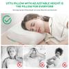 UTTU Cervical Pillow for Neck Strain Relief, Memory Foam Neck Pillow for Sleeping, Adjustable Orthopedic Sandwich Pillow, Contour Cooling for Side Back Stomach Sleeper, Queen(23.6"14"5.2"/4.5") view 2