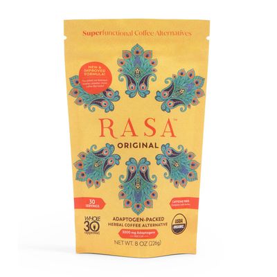 Rasa Original Adaptogenic Mushroom Coffee Alternative to Support Better Overall Wellness, Better Sleep, Clearer Skin | Vegan, Keto, Whole 30, Ayurveda Wellness Tonic with Chaga + Reishi (8 oz / 30 Servings)
