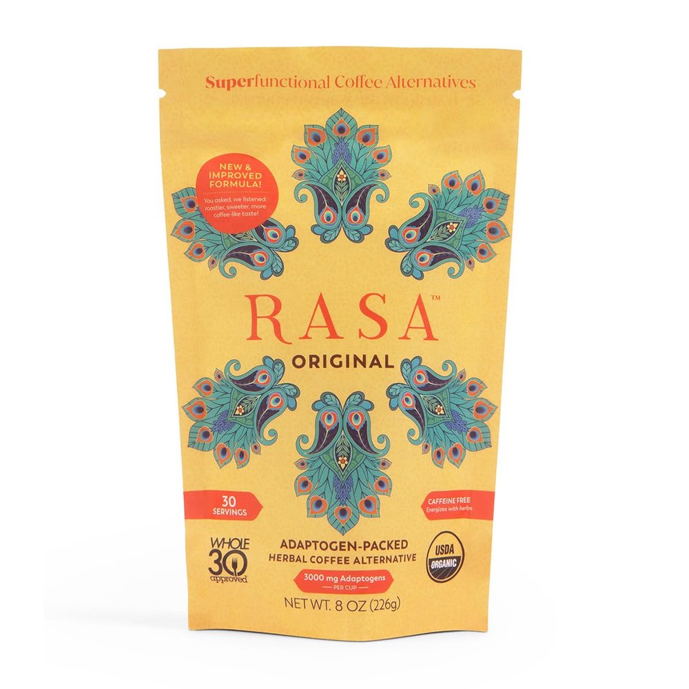 Rasa Original Adaptogenic Mushroom Coffee Alternative to Support Better Overall Wellness, Better Sleep, Clearer Skin | Vegan, Keto, Whole 30, Ayurveda Wellness Tonic with Chaga + Reishi (8 oz / 30 Servings)