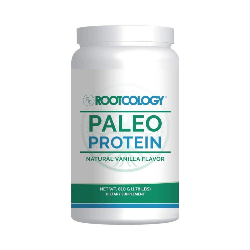Rootcology by Dr. Izabella Wentz | Paleo Protein | Hydrolyzed Beef Protein Powder 21g Protein per Serving with MCT & Stevia | Dairy-Free and Soy-Free | Natural Vanilla Flavor | 885g / 30 Servings