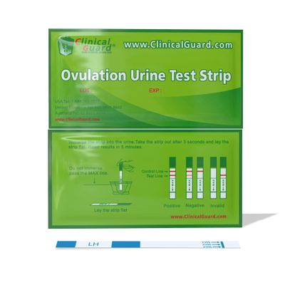Clinical Guard Pack of 5 Ovulation Test Strips - Accurate Measurement Within 5 min - Ovulation Tests Cost-Effective Fertility Test for Women