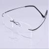 Ultra Lightweight Titanium Alloy Flex Arm Bendable Flexible Rimless Rectangle Reading Glasses Men Women Eye Glasses Clear Vision Magnifying Presbyopic Glasses Black with Portable Eyewear Case (2.0X) view 3