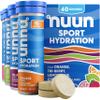 Nuun Sport Electrolyte Tablets with Magnesium, Calcium, Potassium, Chloride & Sodium, Gluten Free & Vegan, Mixed Flavors, 4 Pack (40 Servings Total) view 1