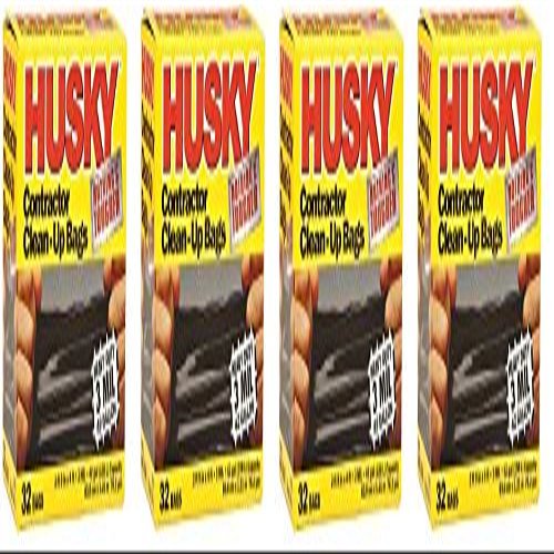 Husky HK42WC032B 42-Gallon Contractor Clean-Up Bags, 32-Count (4-32-Count)
