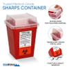 Oakridge Products Sharps Container for Home Use and Professional 1 Quart (10-Pack), Biohazard Needle and Syringe Disposal, Small Portable Container for Travel, CDC Certified view 4