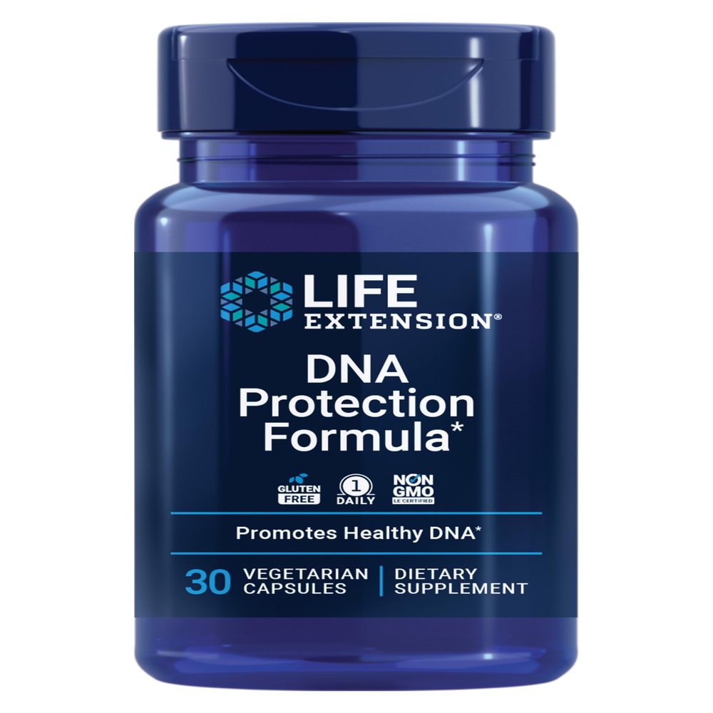 Life Extension DNA Protection Formula, DNA Health Support, Nutrition Focused, antioxidants, Hops, chlorophyllin, zinc, Once-Daily, Gluten-Free, Non-GMO, 60 softgels