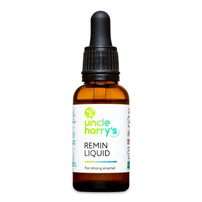 Uncle Harry's Natural & Fluoride-Free Remineralization Liquid for Tooth Enamel - Freshens Breath & Strengthens Teeth (1 oz Glass Dropper)