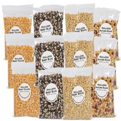 Riehle's Select Popcorn Hulless Sampler - Twelve 4oz Bags Total