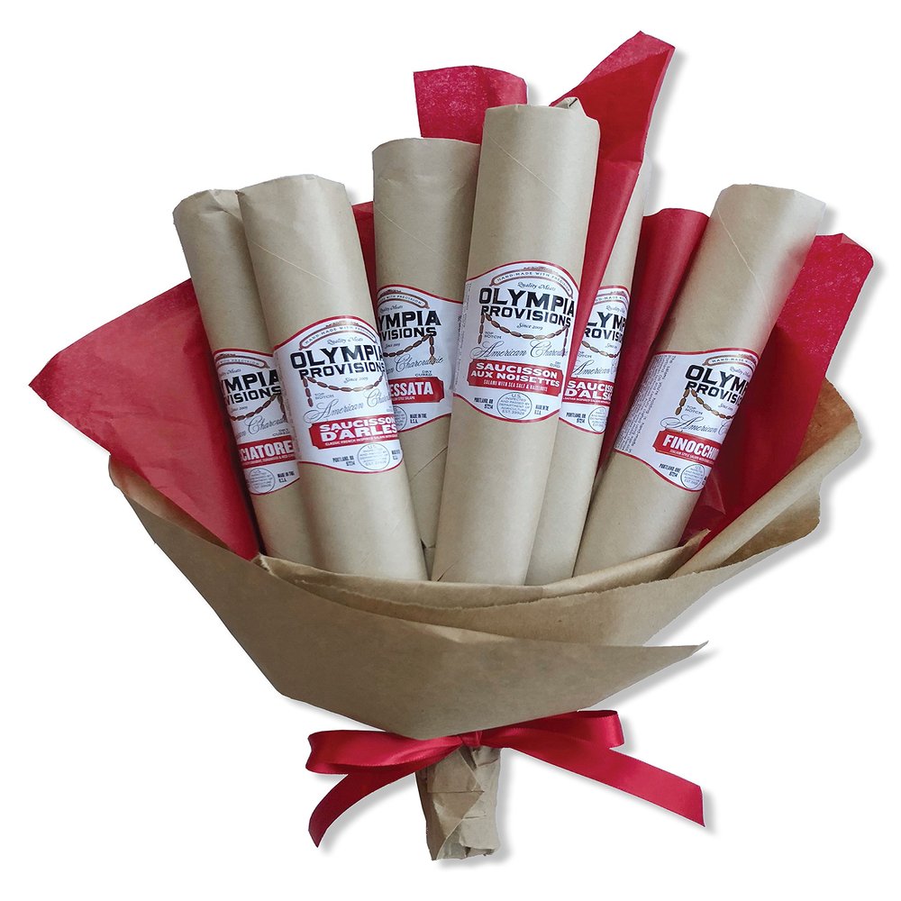 Olympia Provisions - 6-Stem Salami Bouquet - Premium European Meats (as Seen on Oprah) - Made in the USA