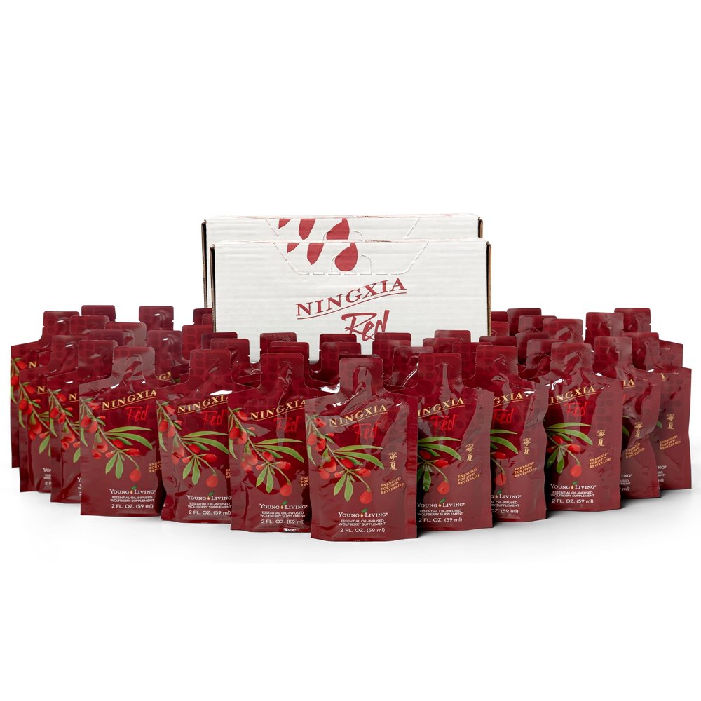 Young Living Ningxia Red, 2 oz Packets (Pack of 60) | Daily Beverage | Convenient Sachets | Packed with Superfoods, Antioxidants & Nutrients | Supports Natural Vitality | Vegan & Caffeine-Free