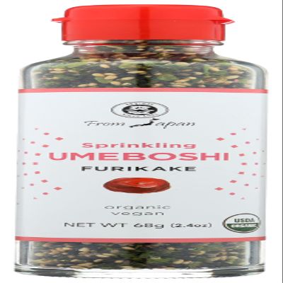 Muso From Japan Sprinkling Umeboshi Furikake, No Additives, Vegan Friendly, USDA Certified Organic, 2.4 Ounce (Pack of 6)