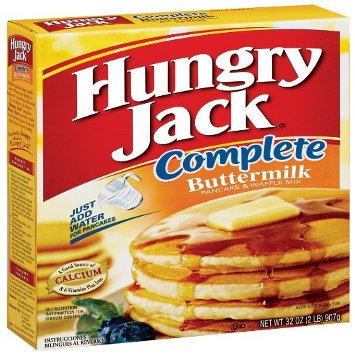 Hungry Jack Complete Buttermilk Pancake and Waffle Mix, 32 Ounce (Pack of 12)