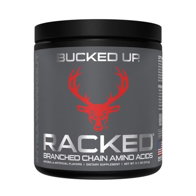 Bucked Up- BCAA RACKED Branch Chained Amino Acids | L-Carnitine, Acetyl L-Carnitine, GBB | Post Workout Recovery, Protein Synthesis, Lean Muscle BCAAs That You Can Feel! 30 Servings (Blood Raz)