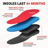 PCSsole Orthotic Arch Support Shoe Inserts Insoles for Flat Feet,Feet Pain,Plantar Fasciitis,Insoles for Men and Women Red view 2