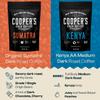 Gourmet Coffee Sampler Gift Box Set, Roasted Coffee Ground, Sumatra Dark, Kenya AA Medium-Dark, Rwanda Medium, Natural Ethiopian Light, Ground, 4 Bags, 16 oz Total view 3