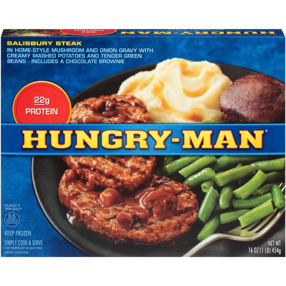 Hungry Man, Salisbury Steak, 16 oz, (8 count)