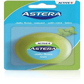 ASTERA Active Mint Fluoride Waxed Dental Floss 50 ml With Free Ayur Soap
