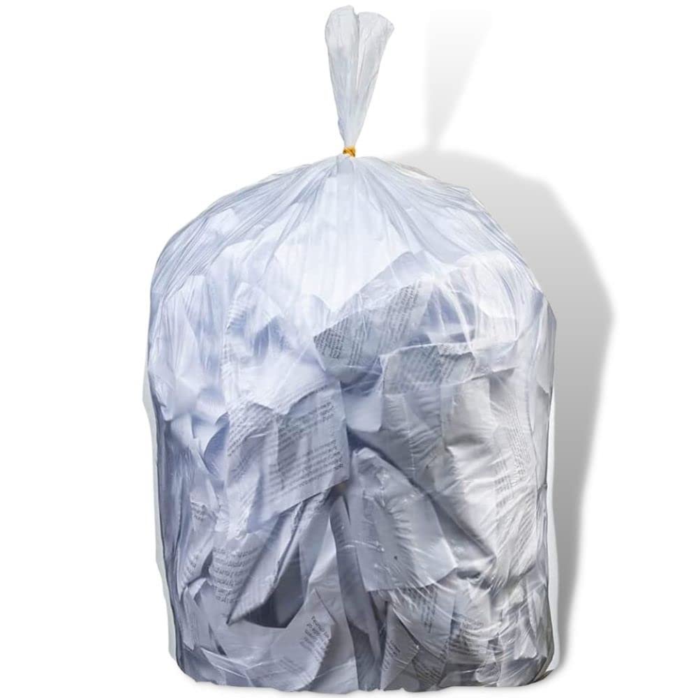 Plasticplace 6 Gallon Trash Bags 6 Microns Clear Garbage Can Low Density Liners 20" x 22" (100 Count)