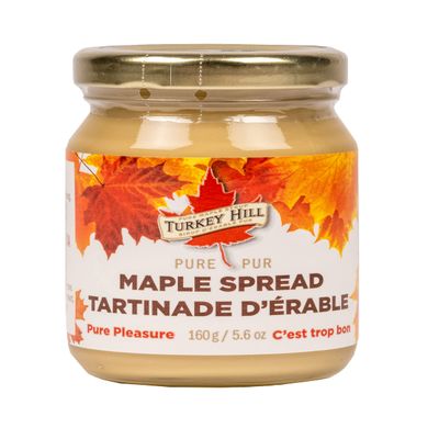 Turkey Hill Sugarbush Pure Canadian Premium Maple Butter with Spread Glass Jar, All Natural Delicious Ingredients for Kids and Adults, 5.52