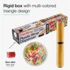 Chicwrap Triangles Refillable Plastic Wrap Dispenser - Includes One 12" x 250' Roll of Professional Grade Plastic Wrap - BPA Free and Kosher Certified - Reusable Dispenser w/Slide Cutter view 3