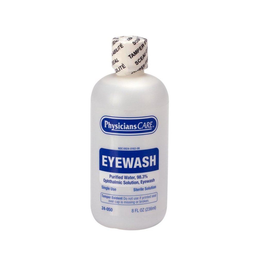 PhysiciansCare Eye Wash Solution, Sterile Isotonic Buffered Solution for Flushing & Irrigating Eyes, 8-oz Bottle