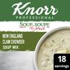 Knorr Professional Soup du Jour New England Clam Chowder Soup Mix No added MSG, 0g Trans Fat per Serving, Just Add Water, 27 oz, Pack of 4 view 4